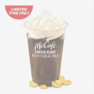 Mcdonald's McCafé Coffee Float with Cereal Milk Medium Menu 
