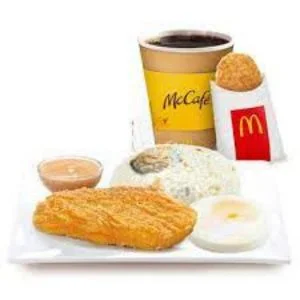 Mcdo McCrispy Chicken Fillet With Rice, Egg, And Hash Browns Menu List