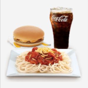 Mcdonald's McSpaghetti with Burger McDo Meal Menu 