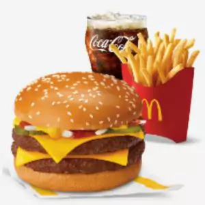Mcdonalds Double Quarter Pounder with Cheese Meal Menu