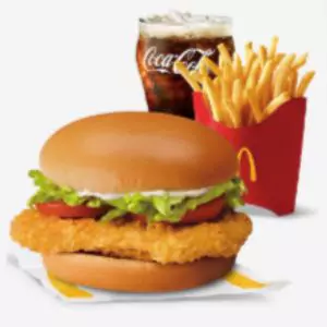 Mcdonald's McCrispy Chicken Sandwich with Lettuce & Tomatoes Meal Menu 